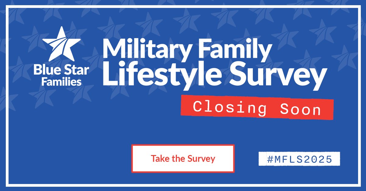 BlueStarFamily's tweet image. 🚨 FINAL CALL!
The #MFLS2025 is closing soon. Don’t miss your chance to share your story and influence real change for military families.
bit.ly/4j3oO5U
@IVMFSyracuseU