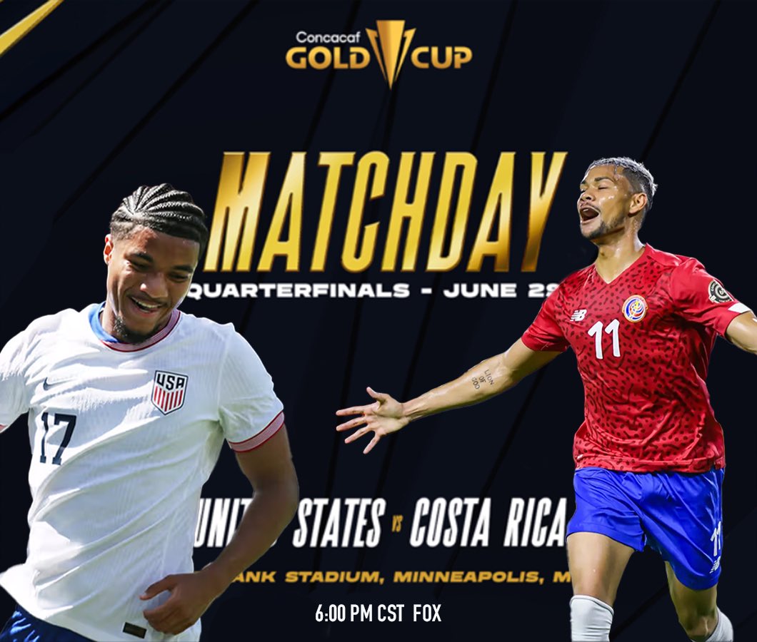 Get a head start on your 4th of July celebration with A great way to help your player watch more soccer!!
🇺🇸🇺🇸🇺🇸🇺🇸🇺🇸🇺🇸🇺🇸🇺🇸🇺🇸🇺🇸🇺🇸🇺🇸
Tune in today and watch our Director of Coaching’s son Ariel Lassiter and the Costa Rican National Team take on our US Men’s National Team in the