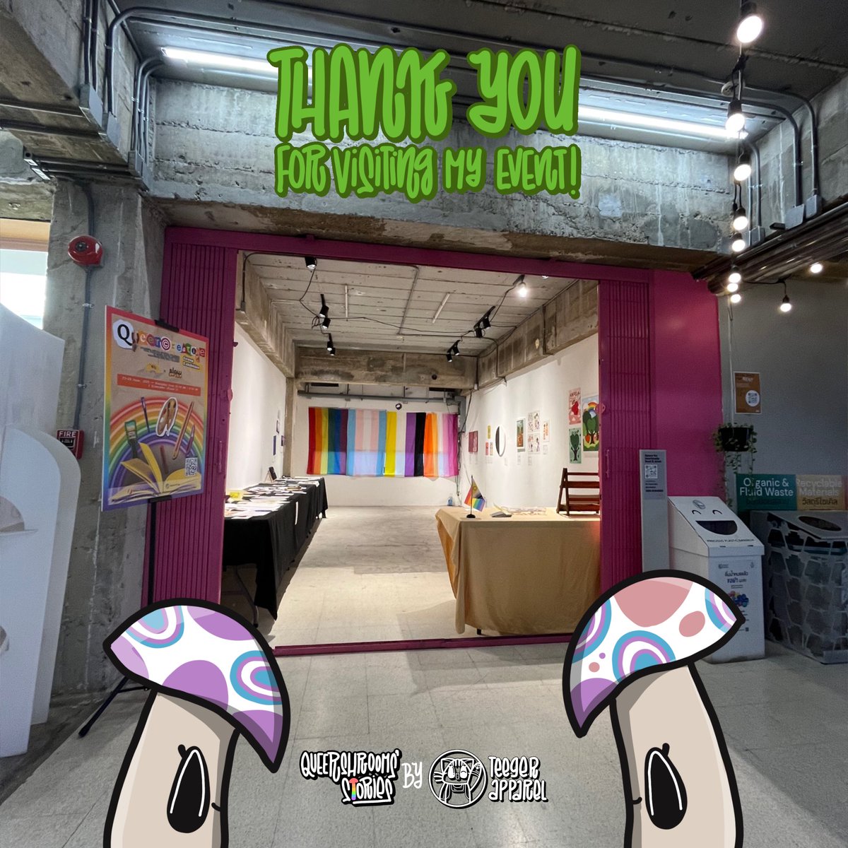 TeegerApparel's tweet image. สำหรับวันก่อน และ 23-29 ก็ขอบคุณเพื่อนๆ ทุกคนเลยที่มาแวะบูธ #IFEXPO25 และ งานจัดแสดง Queer©️reative ฝั่ง Baturu ทั้งเพื่อนหน้าเก่าทั้งหน้าใหม่เลย ไม่ว่าจะไม่ได้ซัพของ หรือ ซัพของไป ยังไงก็เจอกันงานหน้านะคะ เดี๋ยวประกาศอีกทีค่ะทุกคน

#QueershroomsStories by #TeegerApparel
