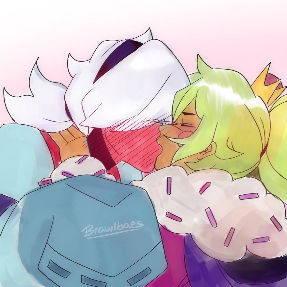 Brawlbaes's tweet image. Decided to color a doodle I did some time ago (yes I ship more than manchester...😳😳🤫🤫🤫) #Colandy #Manlette #Brawlstars #brawlstarsart #colette #mandy #colettexmandy #mandyxcolette #wlw