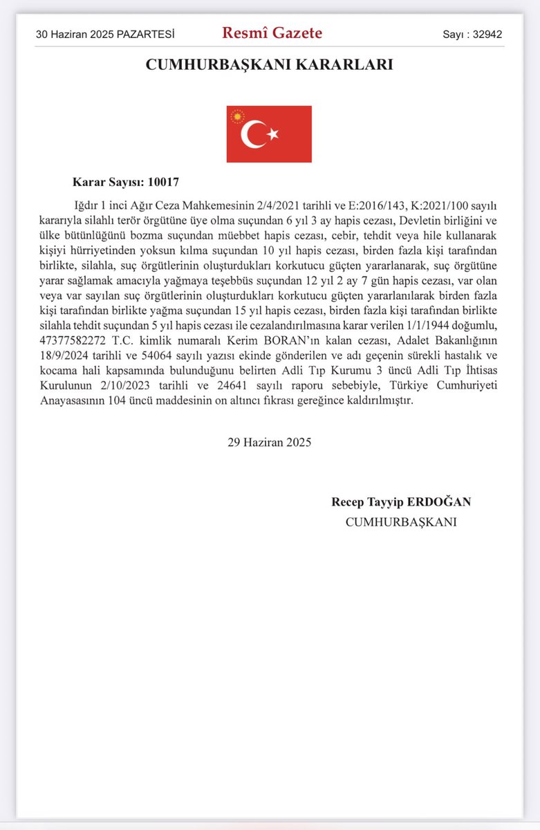 ece_vedat's tweet photo. Hasta Mahpus Kerim BORAN’ın cezası Cumhurbaşkanlığı affıyla kaldırıldı. Güzel fakat buruk bir haber. 

Çünkü onunla aynı dosyada yargılanan bir diğer hasta mahpus Ehettin KAYNAR kanser hastalığının 4. evresinde tahliye edildi ve 2 ay sonra hayatını kaybetti. https://t.co/X2E9qjlqPb