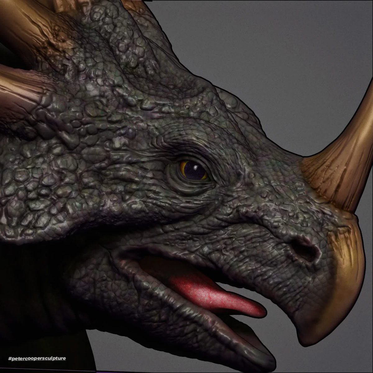 A wip glimpse from my Covid days. 
The Styracaurus from the Valley of Gwangi.
I heartly sculpted a huge series of these, but all unfinished. Happy Birthday Ray Harryhausen. 🦖
#rayharryhausen #styracaurus #valleyofgwangi