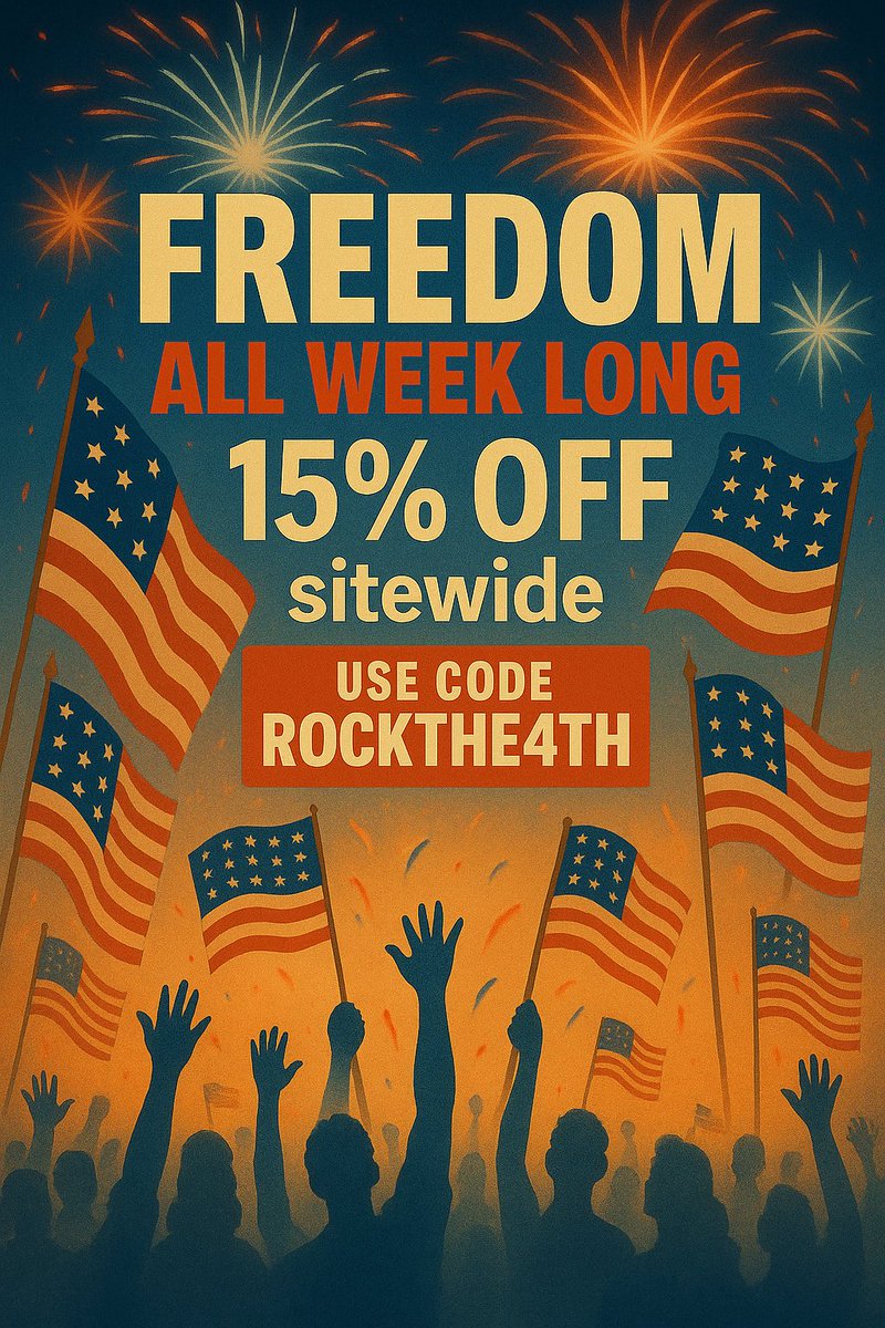 RockYourGlockCO's tweet photo. 🎆 Why limit the 4th of July to just one day?
We’re celebrating FREEDOM all week long with 15% OFF sitewide! Use code ROCKTHE4TH at checkout and keep the party going every day.
Sale ends Sunday at midnight—don’t miss out!
#FreedomWeek #RockThe4th #CelebrateAllWeek #rockyourglock #letfreedomering #smallbusiness