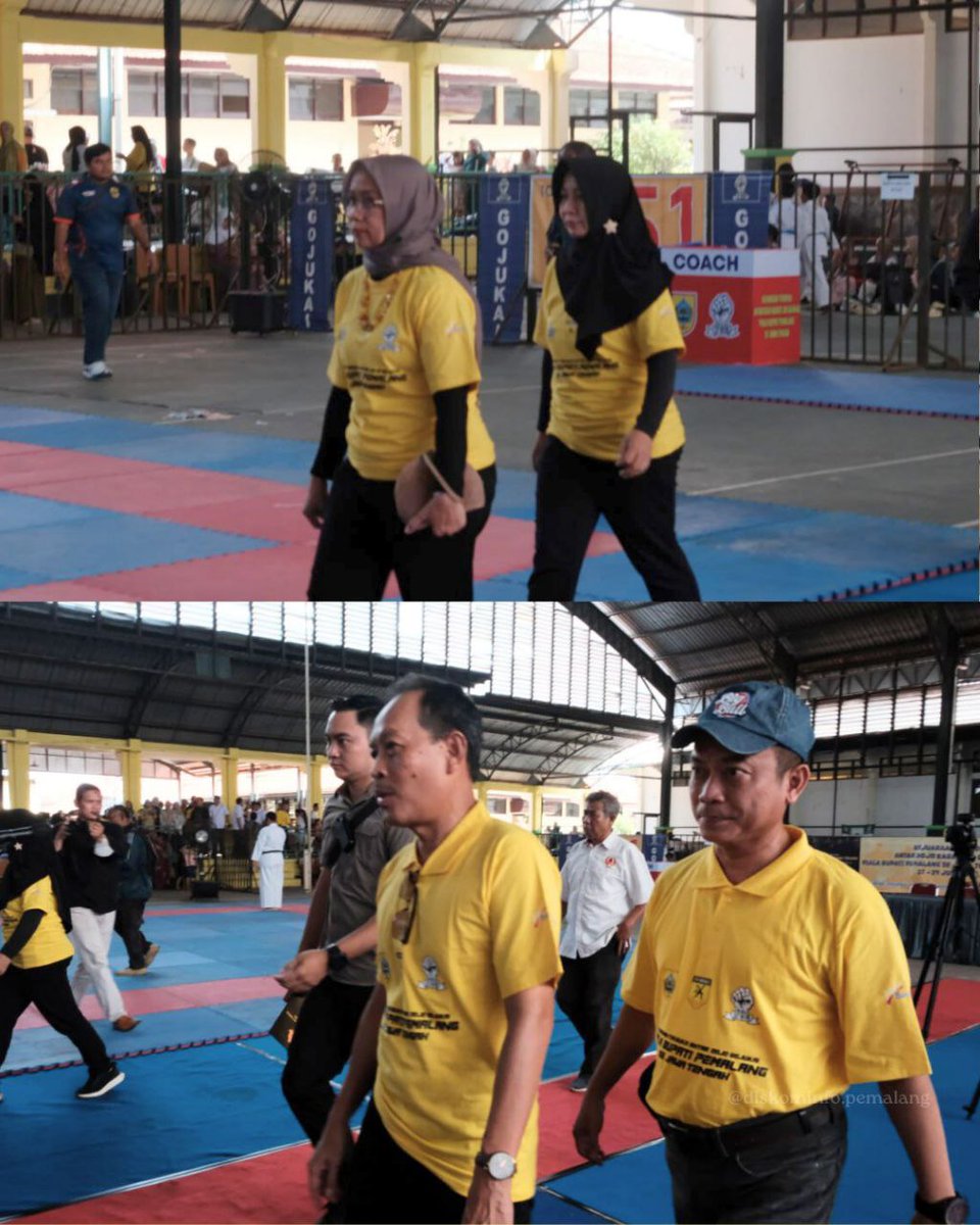 PemkabPemalang's tweet photo. Kejuaraan Terbuka Antar Dojo Karate-Do Gojukai Piala Bupati Pemalang Se Jawa Tengah di Lapangan Tennis Indoor Kabupaten Pemalang, Sabtu (28/6/2025) https://t.co/iZCdVk96ju