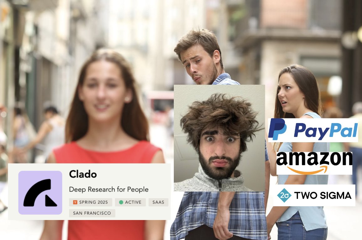 ahamidi_'s tweet image. Excited to share i'll be joining @cladoai as a founding engineer!
Looking forward to spending time in SF and scaling people search 馃搱
ps sorry @JeffBezos for reneging :(
