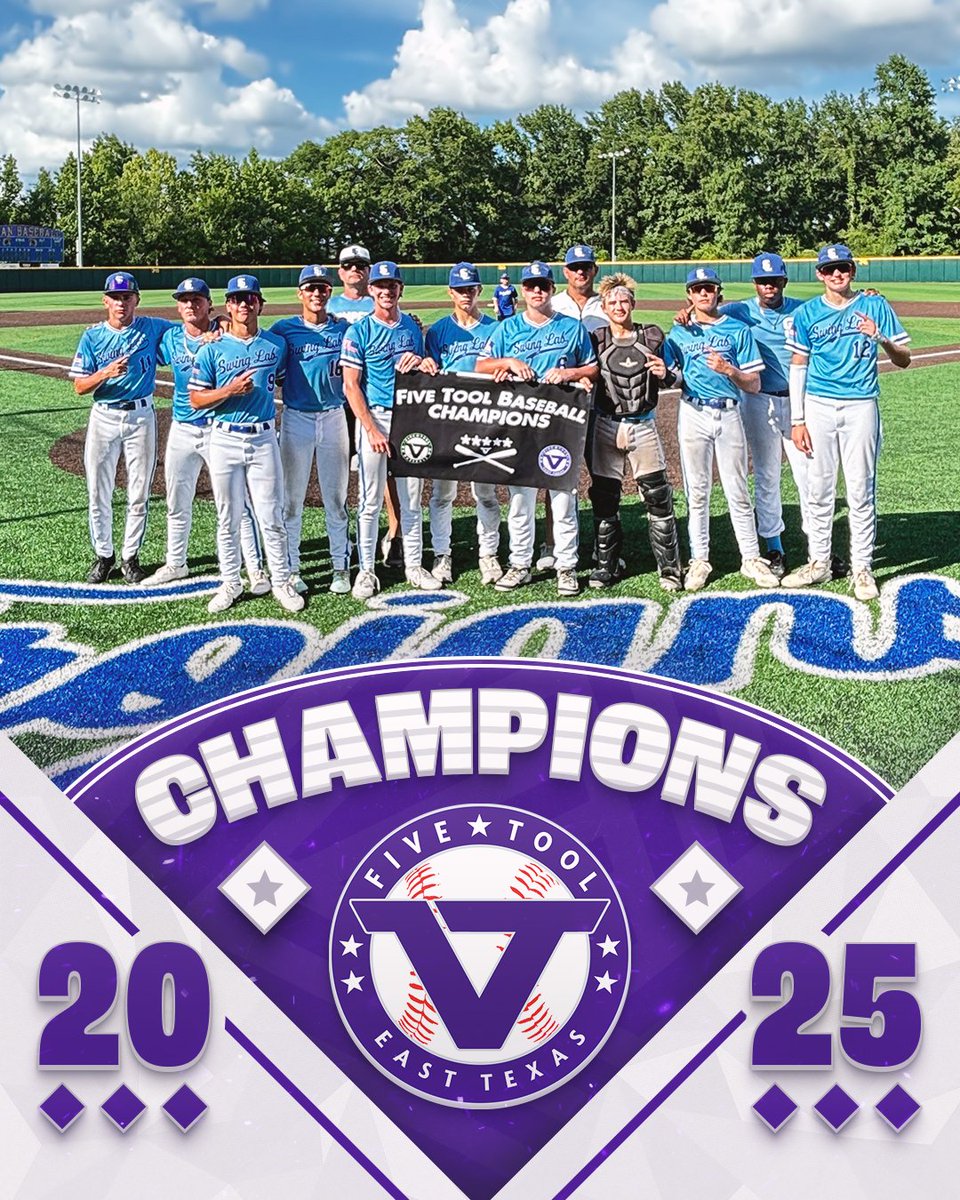 🏆CHAMPIONS🏆

Congrats to Swing Lab 16U on winning the <a href="/FiveTool/">Five Tool Baseball</a> East Texas 15U-16U UT Tyler Championship!

#WatchEm