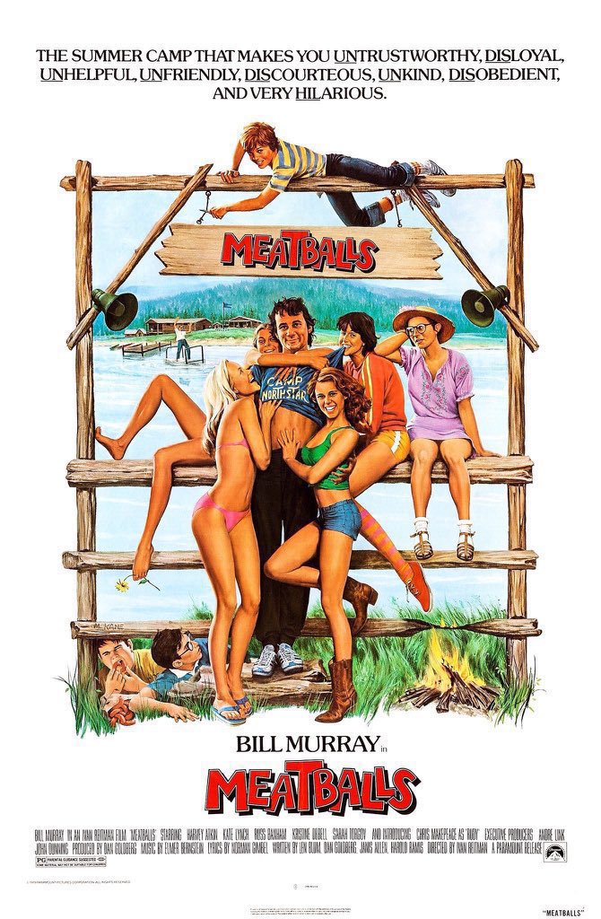 FilmNewsNos's tweet photo. 🎬MOVIE HISTORY: 46 years ago today, June 29, 1979, the movie ‘Meatballs’ opened in theaters!

#BillMurray #ChrisMakepeace #KateLynch #HarveyAtkin #RussBanham #SarahTorgov #JackBlum #KeithKnight #MattCraven #MargotPinvidic #ToddHoffman #JimMcLarty #KristineDeBell #IvanReitman https://t.co/vxMlI6QASy