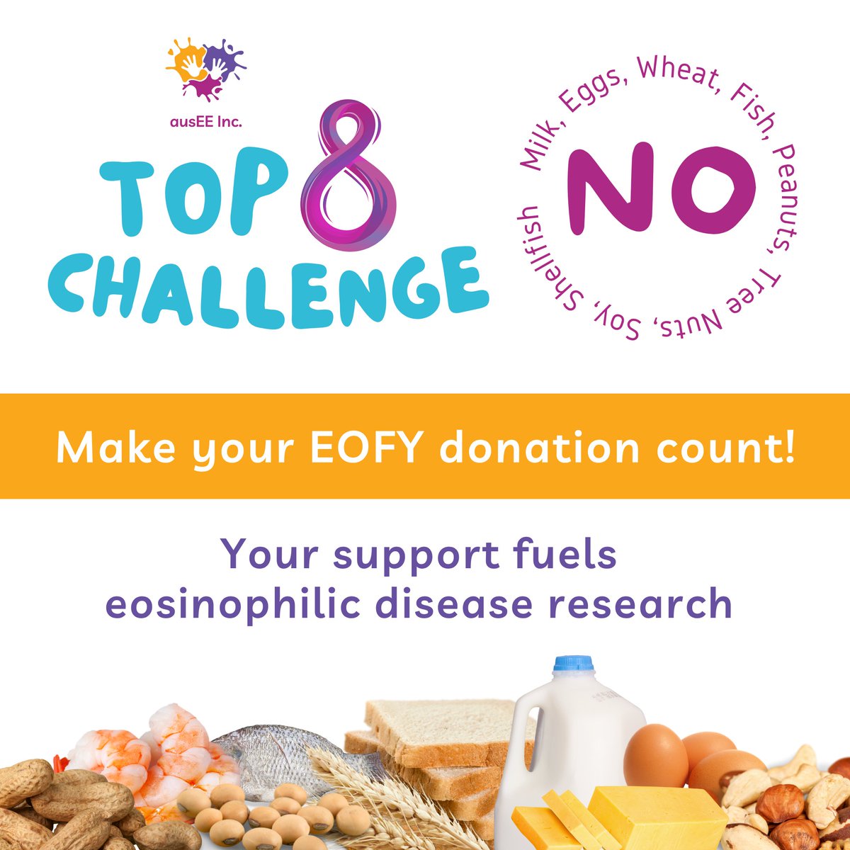 It’s June 30! Make your EOFY donation count!
Today is the perfect day to start your fundraising or make a donation to our #Top8Challenge campaign as your contribution can be claimed as a tax deduction on this year’s return: top8challenge.com
Every dollar counts!