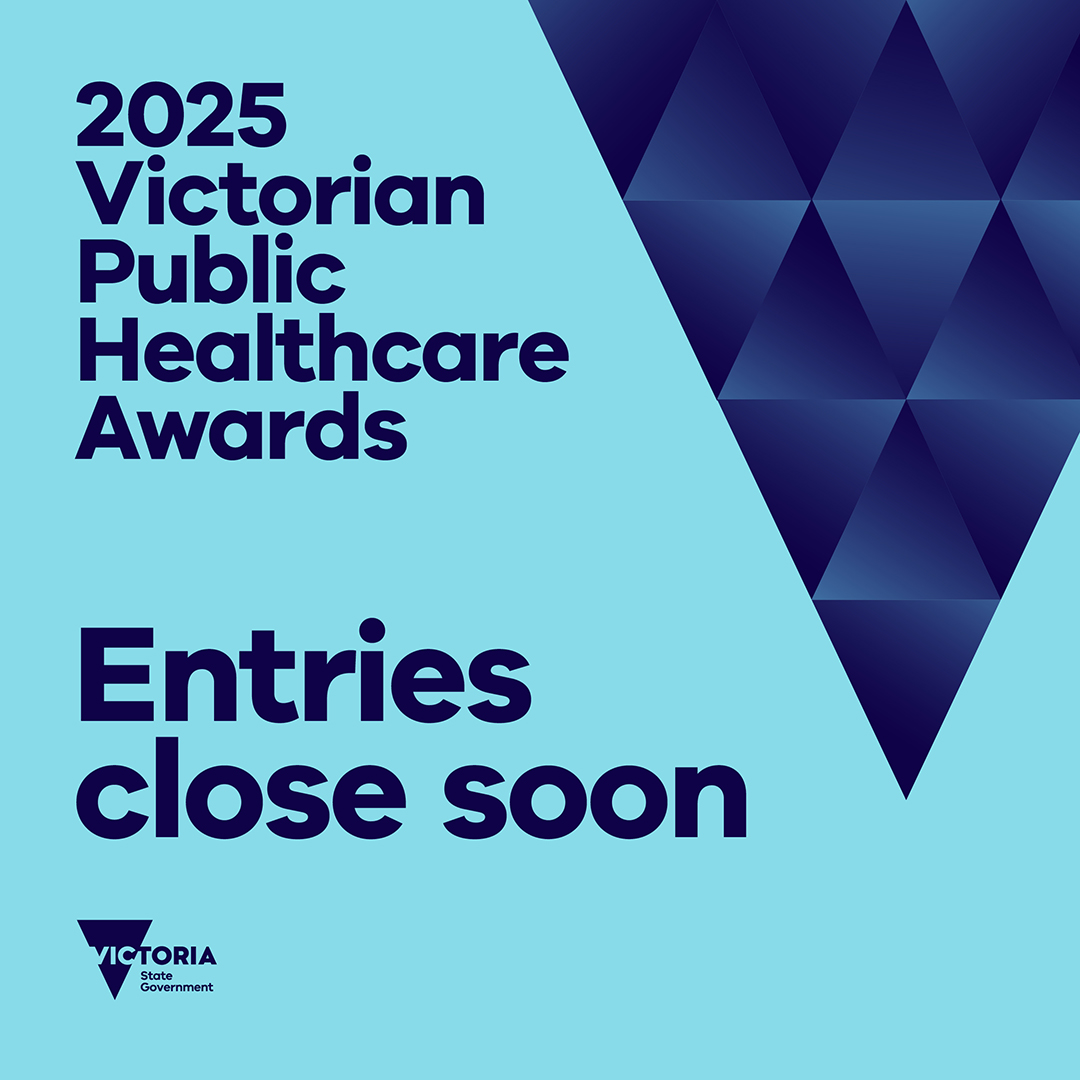 VicGovDH's tweet image. Entries for the 2025 #VPHAwards will close in less than one week, on Friday 4 July 2025 at 5pm.
If your health service has not yet submitted an entry, there is still time to highlight your team’s innovation, leadership and achievements.
More: go.vic.gov.au/4eiveNz