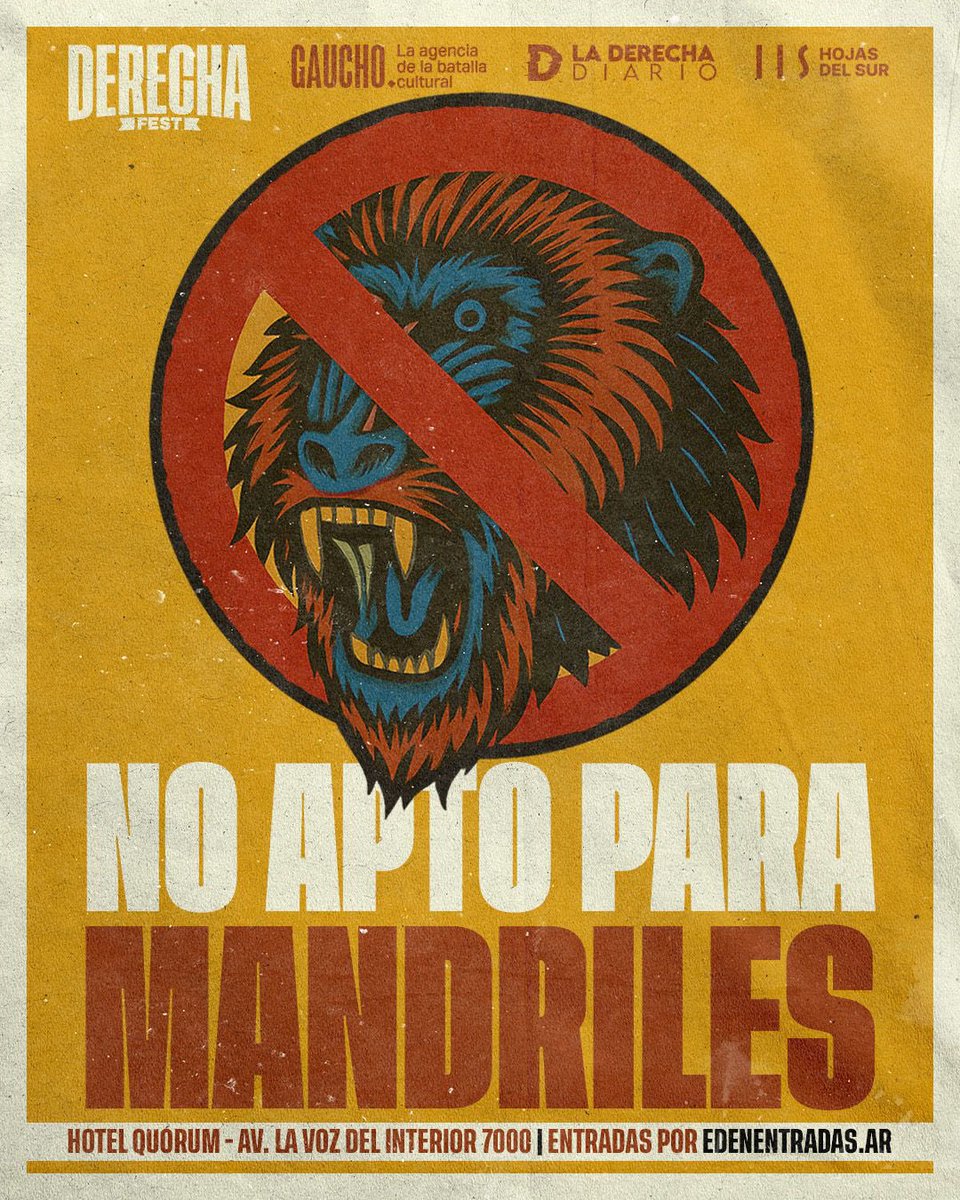 Con la tremenda noticia de que el mejor presidente de la historia, <a href="/JMilei/">Javier Milei</a>, va a estar en Viva La Derecha Fest este 22 de julio en Córdoba, les avisamos algo:

🚫 EVENTO NO APTO PARA MANDRILES NI PERIODISTAS ENSOBRADOS.