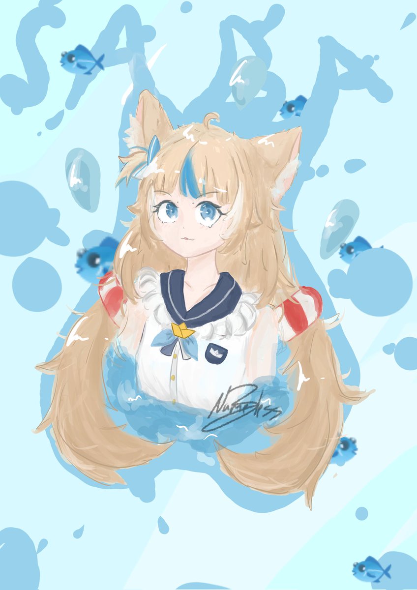 NamelessPie_'s tweet photo. Did some little bit of changes.

#samekosaba #vtuber #art #digitalart #fyp #drawing https://t.co/yNGLMeTaL2