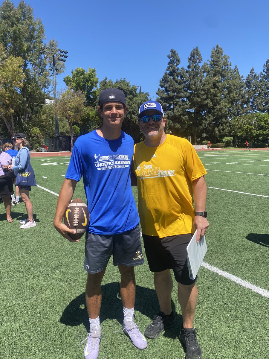 RyanCleator3's tweet image. I had a great time at day 2 of @Chris_Sailer Underclassmen Invitational. I had multiple KO of 60+ 3.4. Along with great FG and punts.
@NewGenKicking @CSKRECRUITING @kt_recruiting @PointLomaFB @CoachPricePL @ThePuntFactory