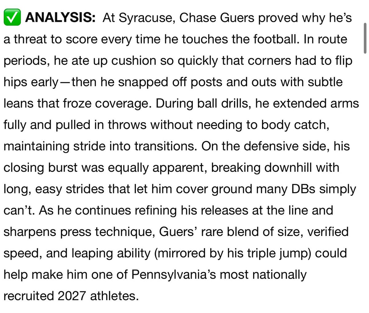 Chase Guers (@chaseguers3) on Twitter photo Thank you <a href="/sixstarfootball/">Six Star Football | PLUS+</a> for the great report after the Syracuse football camp on June 12th <a href="/FranBrownCuse/">Fran Brown</a> <a href="/M_White03/">Myles White</a> <a href="/Coach_Stork/">Nitron Stork</a> <a href="/EdOBrienCFB/">EdOBrienCFB</a> <a href="/PRZVicCastillo/">VicCastilloPRZ</a> <a href="/Andrew_Ivins/">Andrew Ivins</a> <a href="/adamgorney/">Adam Gorney</a> <a href="/SWiltfong_/">Steve Wiltfong</a> <a href="/ChadSimmons_/">ChadSimmons</a> <a href="/CuseFootball/">Syracuse Football</a> <a href="/ChuckKutz/">Chuck Kutz</a> <a href="/coach_gal/">Tom Gallagher</a> Thank you <a href="/sixstarfootball/">Six Star Football | PLUS+</a> for the great report after the Syracuse football camp on June 12th <a href="/FranBrownCuse/">Fran Brown</a> <a href="/M_White03/">Myles White</a> <a href="/Coach_Stork/">Nitron Stork</a> <a href="/EdOBrienCFB/">EdOBrienCFB</a> <a href="/PRZVicCastillo/">VicCastilloPRZ</a> <a href="/Andrew_Ivins/">Andrew Ivins</a> <a href="/adamgorney/">Adam Gorney</a> <a href="/SWiltfong_/">Steve Wiltfong</a> <a href="/ChadSimmons_/">ChadSimmons</a> <a href="/CuseFootball/">Syracuse Football</a> <a href="/ChuckKutz/">Chuck Kutz</a> <a href="/coach_gal/">Tom Gallagher</a>