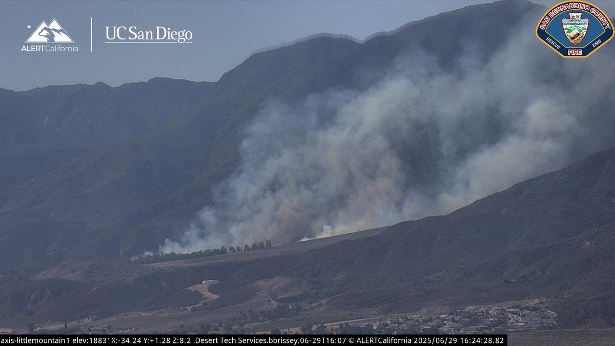 NationalWldfire's tweet photo. The #CableFire located at Martin Ranch Road, San Bernardino is 3 acres, Moderate Rate of Spread, 1 Structure is being Threatened. https://t.co/59pECQ3CMx
