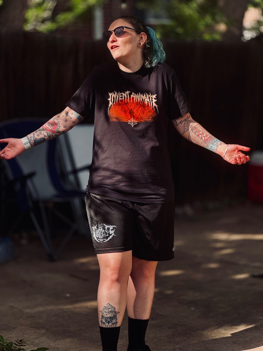 Captured in <a href="/Invent_Animate/">Invent Animate</a> deathcore logo tee from the Bloom in Heaven tour