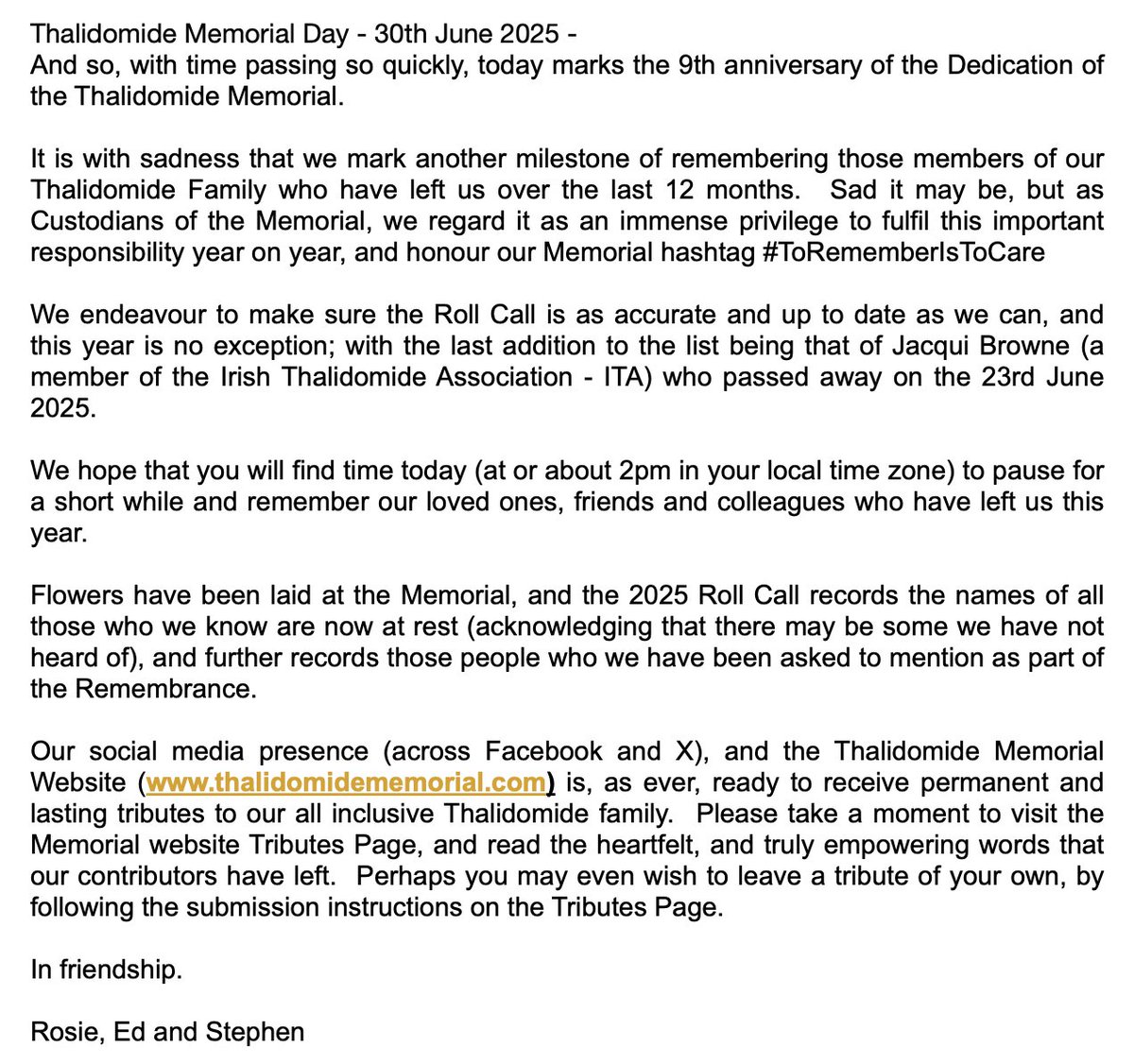 Thalidomide Memorial tweet media