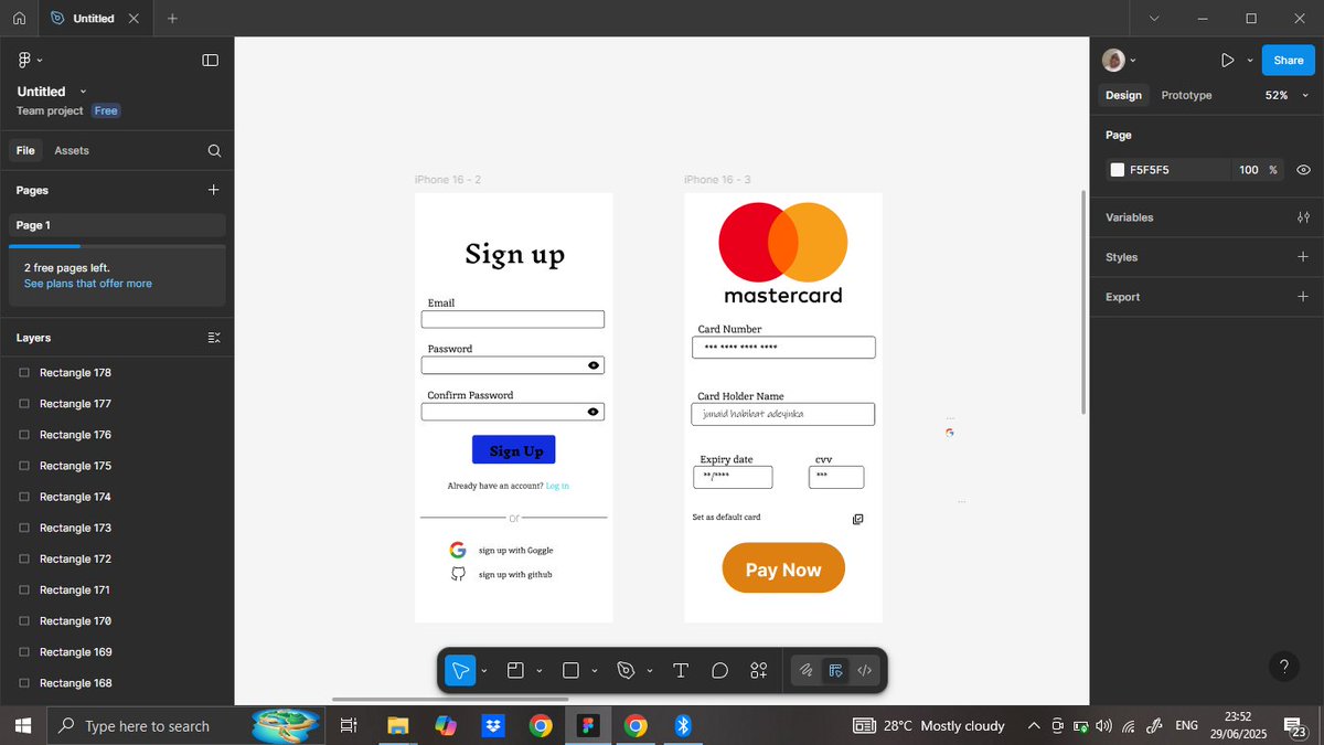 her_bieberrr's tweet photo. Yes, I got selected for the 6 weeks intensive FRONTEND course at MTA @MinaretTalent
Week one centered around Softskills and UI/UX and here is my project, inspired by the UI daily challenge, day 1 &amp; 2.
I'm thrilled to present my Designs
Signup page and Credit card Checkout. https://t.co/O3uLo0ejkw