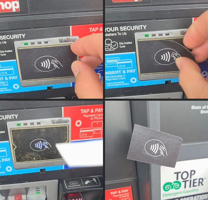 WallStreetMav's tweet image. 🚨Please double-check the “tap to pay” area on gas pumps!

They found a fake sticker with a chip placed over the card reader—it was designed to steal data when you tap to pay.

inspect before you pay!