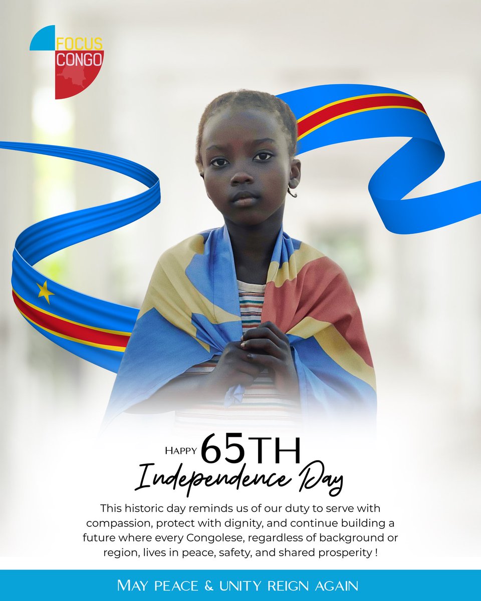 🇨🇩🇨🇩🇨🇩🇨🇩65 years of Congolese independence — a story of strength, beauty, and hope. May peace grow deeper, dreams rise higher, and dignity shine brighter. Happy Independence Day, Congo ❤️
.
.
#congo65 #hopeforcongo #lightofhumanity #peaceanddignity #africarising