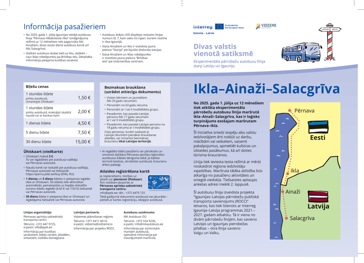 klaucaans's tweet photo. No rītdienas, 1. jūlija, tiks uzsākti pārrobežu autobusu pārvadājumi starp Igauniju un Latviju, Valkas un Salacgrīvas apkārtnē.
Autobusi no Pērnavas līdz Ainažiem kursēs vairākas reizes dienā, bet līdz Salacgrīvai divas reizes dienā. 

Plašāks info: https://t.co/eHkho3R5Bz https://t.co/4StRBcFcee