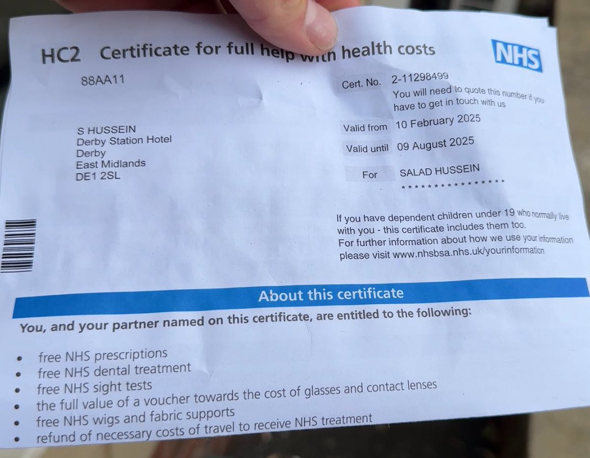 I’ve served my country and even went to war for Tony Blair’s lies where I lost my hearing due to a roadside IED, lots of shooting and explosions and dodgy experimental ear plugs on the shooting ranges.
Oh and the PTSD.

I pay for any NHS Prescriptions
I pay for any dental