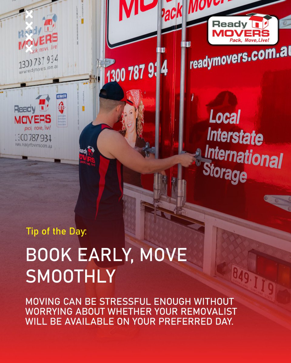 readymoversdrw's tweet image. Book your move early to secure your preferred date and avoid last-minute stress. Ready Movers offers reliable, professional service every time! 📅🚛 #ReadyMovers