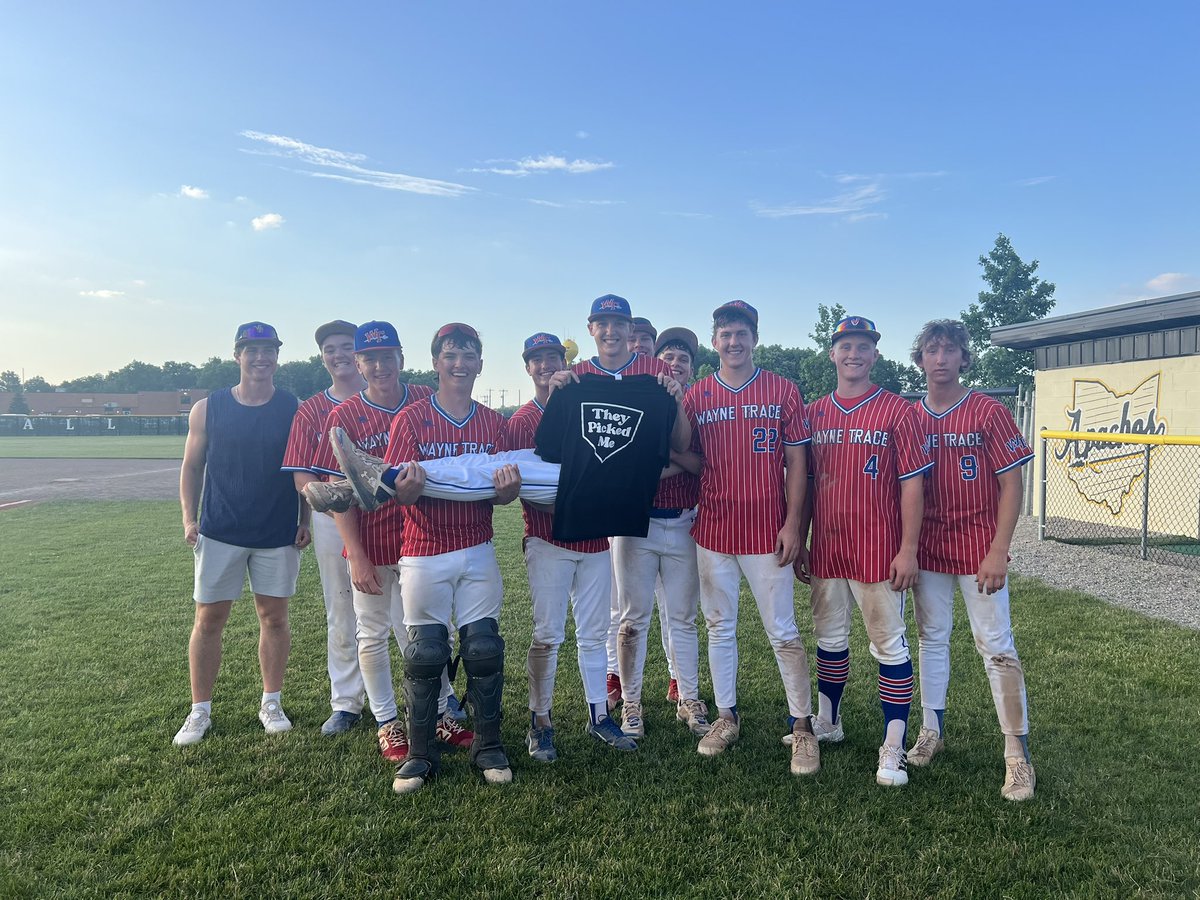 Wayne Trace Baseball (@wthardball) on Twitter photo Sectional Final <a href="/AcmeCongress/">ACME Baseball</a>
Wayne Trace 1
Fairview 0
#TheyPickedMe Player of the Game: Jonathan Sterrett - 6 IP, 0 R, 4 H, 0 BB, 4 K; 2B
Save: <a href="/BRosswurm/">Brody Rosswurm</a> 
<a href="/tannerlaukhuf/">Tanner Laukhuf</a> - 1B
Carter Baumle - R
<a href="/CarterClemens02/">Carter Clemens</a> - 2B
<a href="/jackschoe08/">Jack Schoenauer</a> - RBI Sectional Final <a href="/AcmeCongress/">ACME Baseball</a>
Wayne Trace 1
Fairview 0
#TheyPickedMe Player of the Game: Jonathan Sterrett - 6 IP, 0 R, 4 H, 0 BB, 4 K; 2B
Save: <a href="/BRosswurm/">Brody Rosswurm</a> 
<a href="/tannerlaukhuf/">Tanner Laukhuf</a> - 1B
Carter Baumle - R
<a href="/CarterClemens02/">Carter Clemens</a> - 2B
<a href="/jackschoe08/">Jack Schoenauer</a> - RBI
