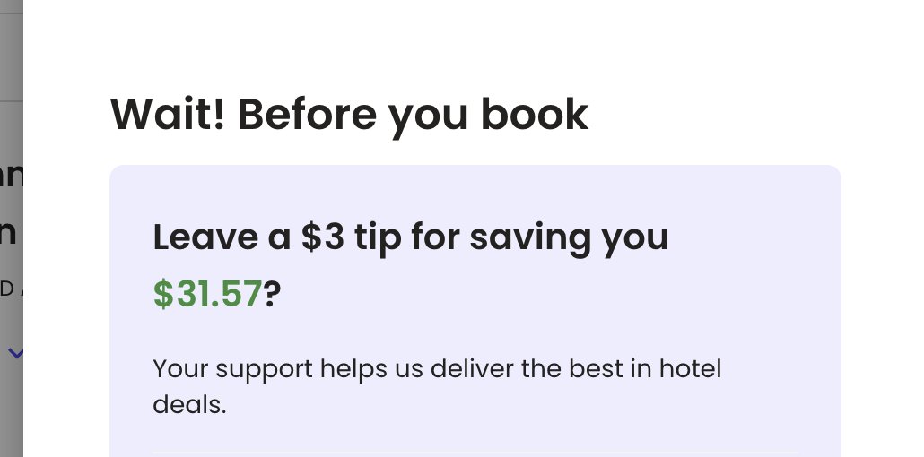ftnabeelah's tweet image. why is a hotel booking software asking for a tip?