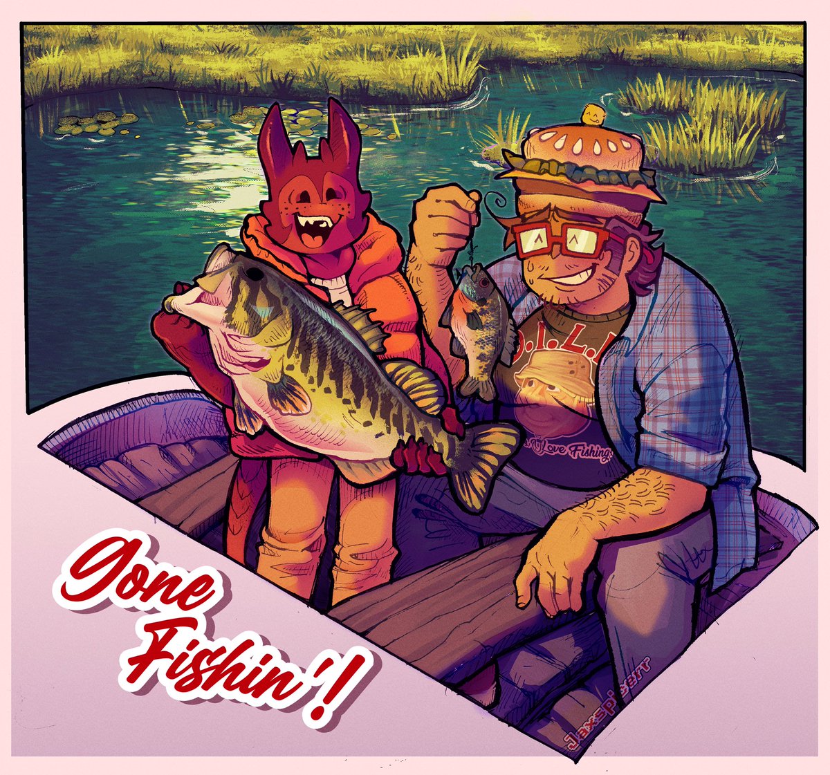 jaxspicerr's tweet image. dang i love fishing #homicidalporkchops