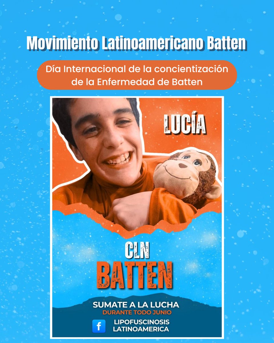 BattenFuncolehf's tweet photo. Nos unimos al Movimiento Latinoamericano Batten, una campaña para aumentar la visibilidad de las personas que viven con #EnfermedadDeBatten, impulsar el diagnóstico temprano y fortalecer redes de apoyo para las familias
📷 : @LIPOFUSCINOSIS
#FUNCOLEHF #DíaBatten #BattenDay #CLN https://t.co/NazMdyr02W