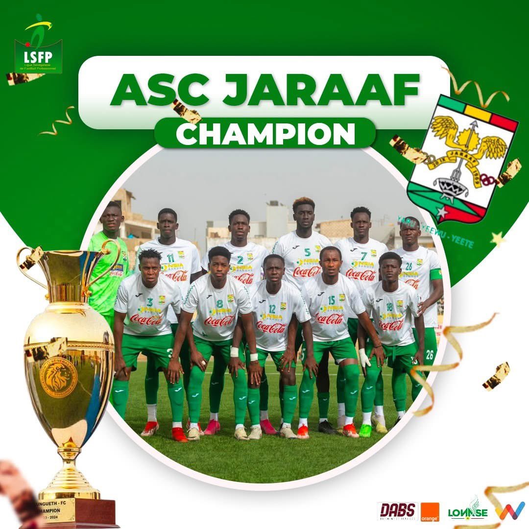 FÉLICITATIONS AU JARAAF DE DAKAR
L’US Gorée adresse ses plus vives félicitations au Jaraaf de Dakar pour son sacre en championnat national cette saison.