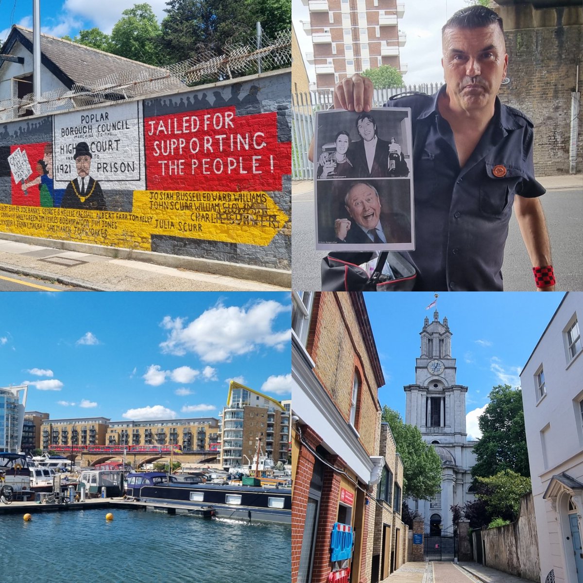 Martin Searle (@calneeagle) on Twitter photo Saturday, another excellent <a href="/derelict_london/">Paul Talling</a> walk - Limehouse & Poplar. Dennis Waterman but no Minder; Black Ditch & White Horse; old stations & old pubs; dog memorial & old graffiti; drinks part-way through at Callaghan's & at the end at The Old Ship.
Very hot... Saturday, another excellent <a href="/derelict_london/">Paul Talling</a> walk - Limehouse & Poplar. Dennis Waterman but no Minder; Black Ditch & White Horse; old stations & old pubs; dog memorial & old graffiti; drinks part-way through at Callaghan's & at the end at The Old Ship.
Very hot...