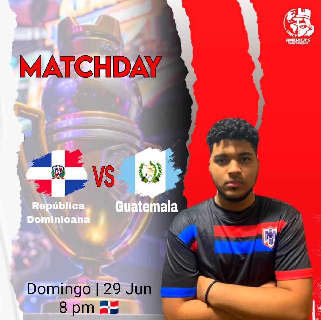 Seleccion Dominicana CR ๐ฉ๐ด (@seleccionrd_cr) on Twitter photo MATCHDAY
Hoy jugamos la tercera jornada de la <a href="/CR_Supremacy/">Supremacy League</a> , buscamos llevarnos la victoria en este enfrentamiento.
๐ <a href="/GTseleccionCR/">Selecciรณn de Guatemala</a>
๐ฏ: Ronda 3
๐ฐ๏ธ 8:00pm๐ฉ๐ด
๐๏ธ<a href="/Recameca/">Recameca ๐</a>
๐บ: twitch.tv/recameca MATCHDAY
Hoy jugamos la tercera jornada de la <a href="/CR_Supremacy/">Supremacy League</a> , buscamos llevarnos la victoria en este enfrentamiento.
๐ <a href="/GTseleccionCR/">Selecciรณn de Guatemala</a>
๐ฏ: Ronda 3
๐ฐ๏ธ 8:00pm๐ฉ๐ด
๐๏ธ<a href="/Recameca/">Recameca ๐</a>
๐บ: twitch.tv/recameca