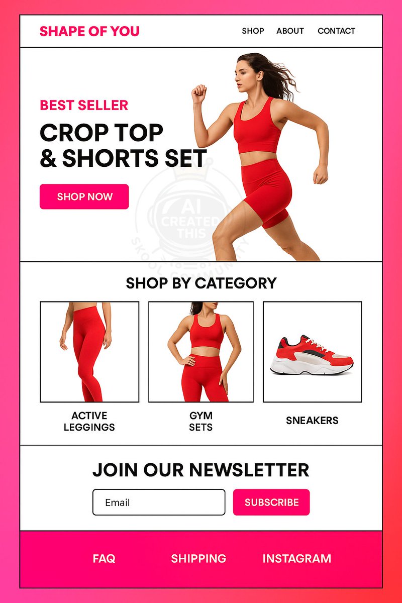 Told AI to design a homepage for a baddie workout brand 
Now y’all tell me who cooked 😤🔥
✅️1 for Ideogram or ✅️2 for ChatGPT? #Ideogram #ChatGPT