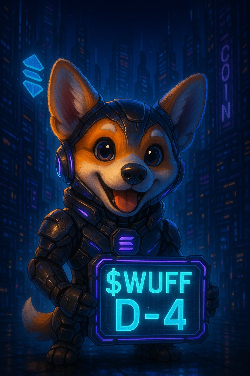 WuffSolana's tweet photo. 🚨D-5 UNTIL $WUFF LAUNCH 

📅Launch Date: 4 July 2025
⏰️ Time: 14:00 UTC
📍Network: Solana

🐶🐾It’s not just a memecoin.
It’s a fluffy revolution.

Join the WUFFs : [https://t.co/0sbaSgs1KB]
#CryptoMemes  #Solana #MemeCoin #LaunchCountdown https://t.co/9W0IwcSUA7