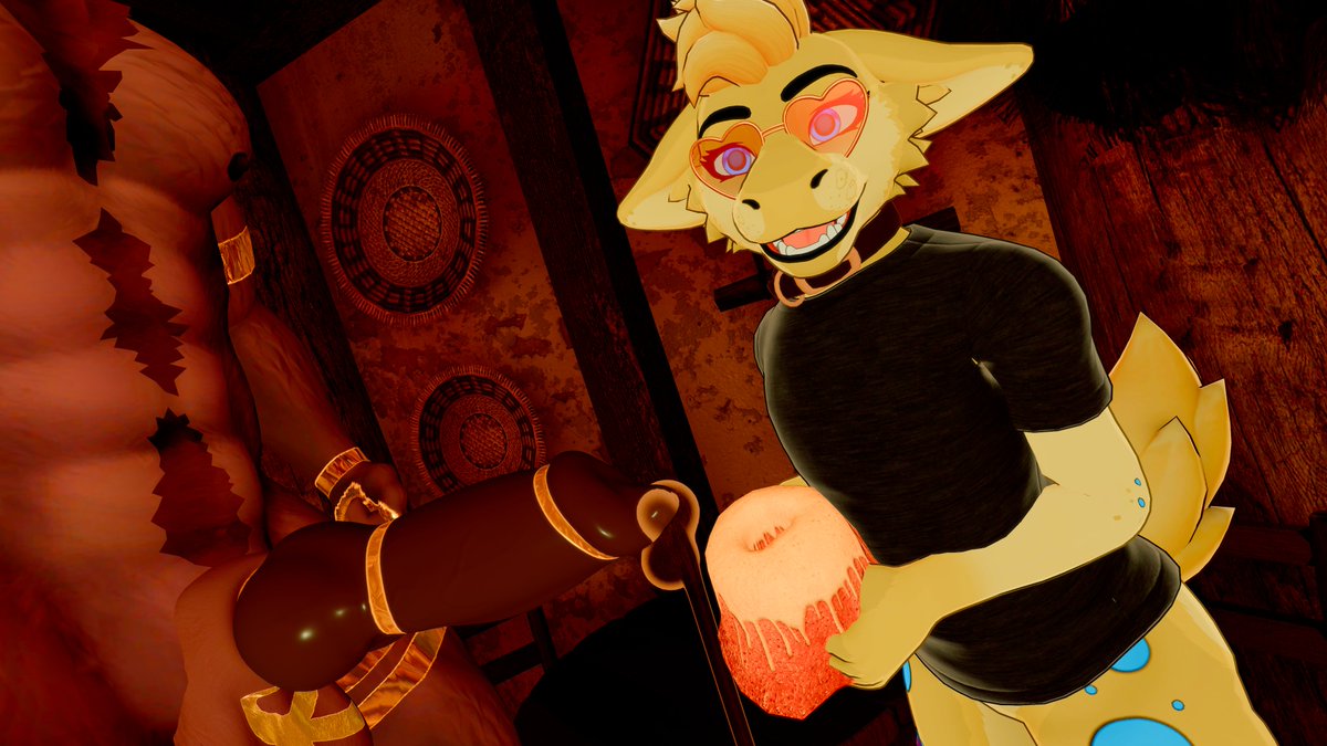 This freak wanted his sweetroll extra-glazed! Just look how happy <a href="/SharkyBaits/">SharkBait</a> is! 👨‍🍳