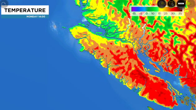 tessvanstraaten's tweet image. 🌡️ Get ready for some summer sizzle tomorrow as we say goodbye to June! 😎Much of #VancouverIsland will be 25°C to 30°C tomorrow but feeling hotter.🥵 More coming up now on @CHEK_News at 5.
#BCwx #BCstorm #WeatherUpdate #YYJ #YCD #YQQ