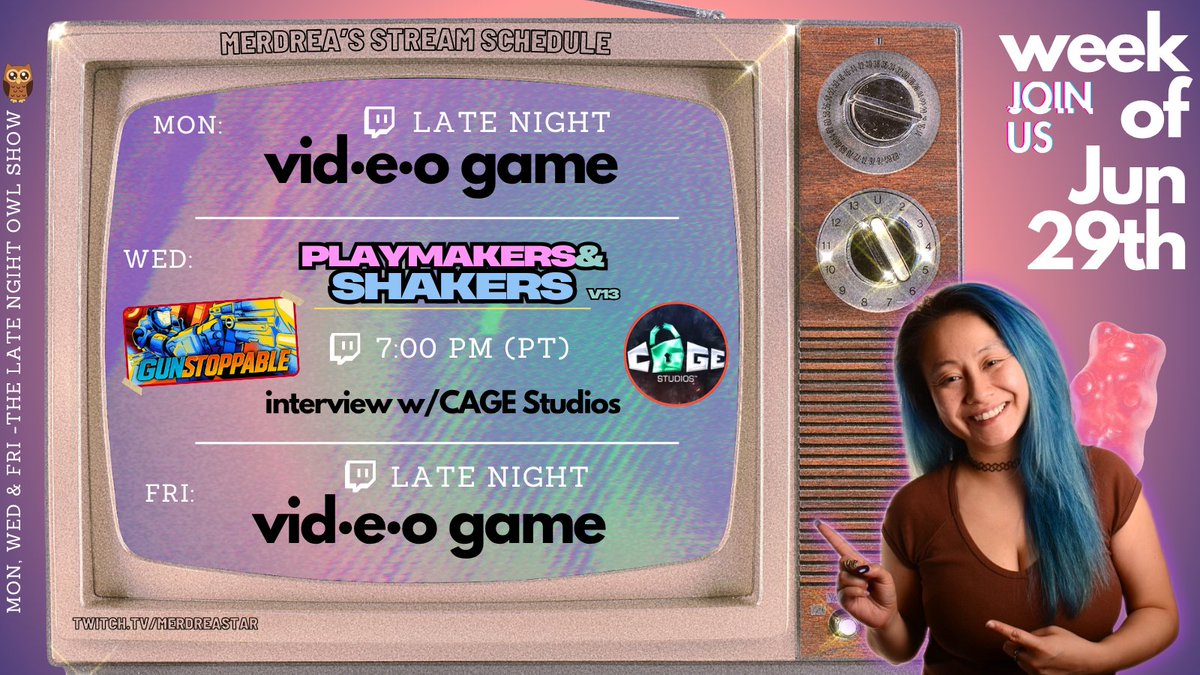MerdreaStar 🐲 (@merdreastar) on Twitter photo AYoO here's a preview of this upcoming week:
🎮 Kicking off Mon w/ some gaming!
🪇 On Wed don’t miss our 13th eps of Playmakers & Shakers featuring <a href="/cagestudios/">CAGE Studios</a> & their brand new #FPS game 🔫
💆♀️ Wrapping it up Friday w/ more Relax & Recharge game for this monthly's theme AYoO here's a preview of this upcoming week:
🎮 Kicking off Mon w/ some gaming!
🪇 On Wed don’t miss our 13th eps of Playmakers & Shakers featuring <a href="/cagestudios/">CAGE Studios</a> & their brand new #FPS game 🔫
💆♀️ Wrapping it up Friday w/ more Relax & Recharge game for this monthly's theme