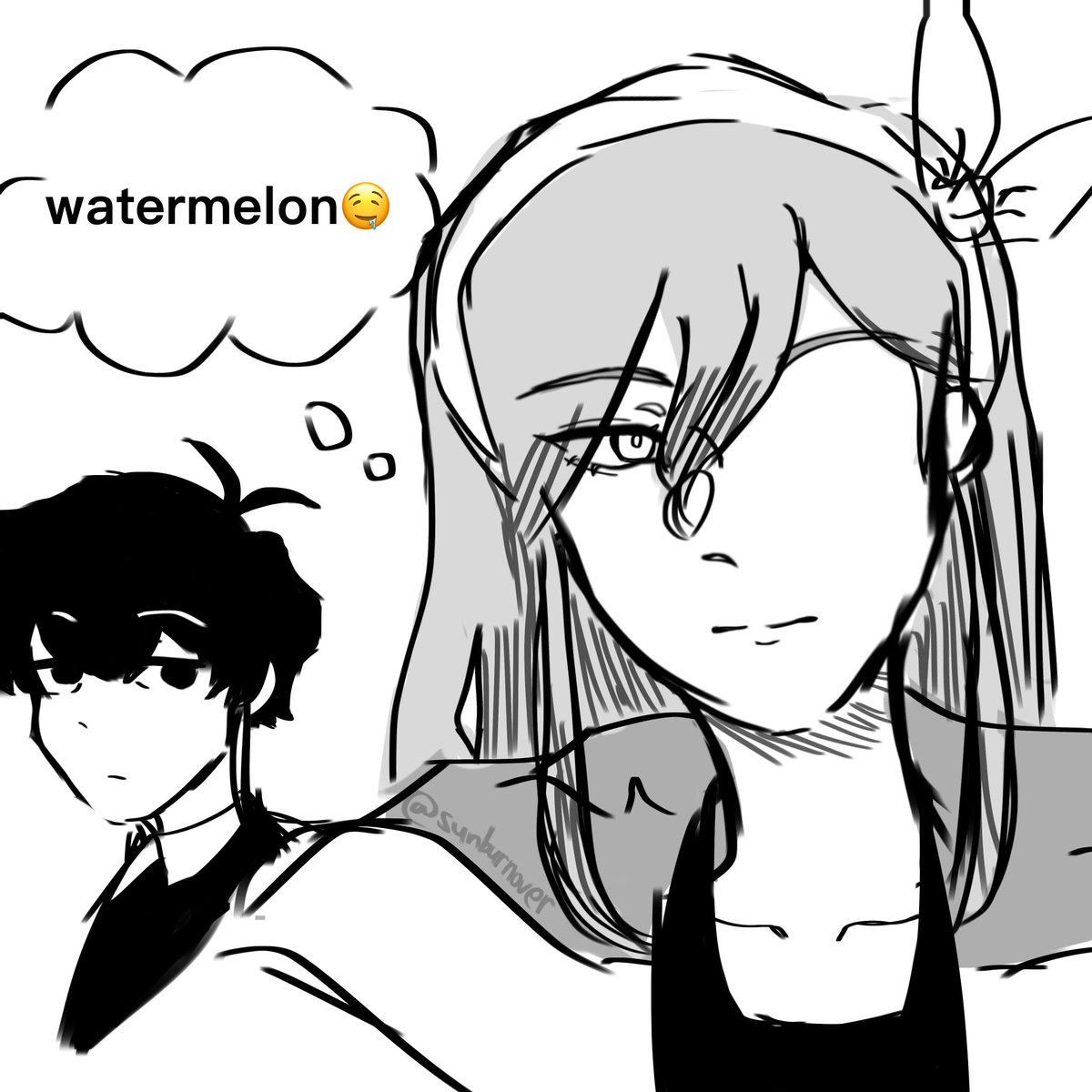 sunburnover's tweet photo. watermelon🤤
#omoriaubrey #omorifanart https://t.co/4Q19mp2sGi