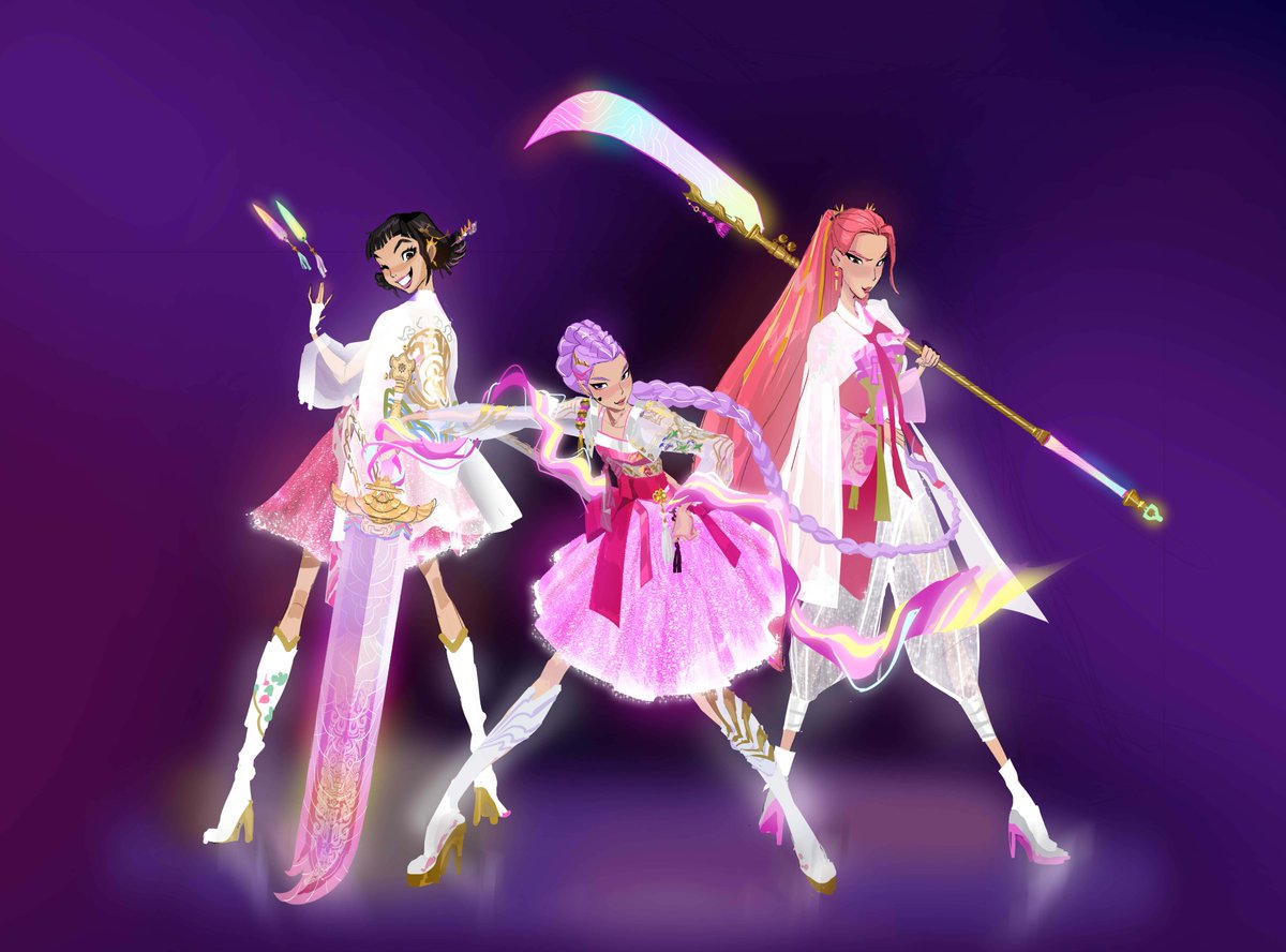 joune5064's tweet image. Some variations for Huntrix Hanbok(1/2) 🌸
#KPOPDEMONHUNTERS