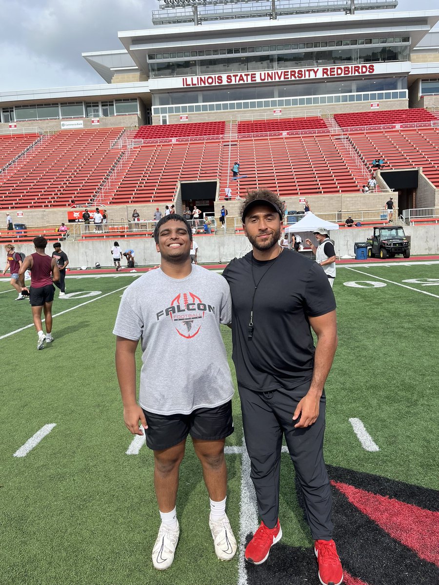 Dev Patel (@devppatel77) on Twitter photo Had a great time competing <a href="/RedbirdFB/">Illinois State Football</a> camp thanks to <a href="/CoachBenBlack/">Ben Black</a> for coaching me up on the Dline. 🟥⬜️ Go Birds!!!
<a href="/Coach_NMurray/">Nicholas Murray</a> <a href="/HoldenBoyle/">Holden Boyle</a> <a href="/CoachMikeGrant/">Mike Grant</a> <a href="/CoachDeti/">Cody Deti</a> <a href="/CoachK_Stew/">Kye Stewart</a> <a href="/CoachNiekamp/">Travis Niekamp</a> <a href="/CoachARoberts/">Anfernee Roberts</a> <a href="/CoachJoshAl10/">CoachJoshAl</a> <a href="/CoachSTreadwell/">Spencer Treadwell</a> <a href="/CoachTMunson/">Trevor Munson</a> <a href="/FBCoachTaylor/">Carlif Taylor</a> Had a great time competing <a href="/RedbirdFB/">Illinois State Football</a> camp thanks to <a href="/CoachBenBlack/">Ben Black</a> for coaching me up on the Dline. 🟥⬜️ Go Birds!!!
<a href="/Coach_NMurray/">Nicholas Murray</a> <a href="/HoldenBoyle/">Holden Boyle</a> <a href="/CoachMikeGrant/">Mike Grant</a> <a href="/CoachDeti/">Cody Deti</a> <a href="/CoachK_Stew/">Kye Stewart</a> <a href="/CoachNiekamp/">Travis Niekamp</a> <a href="/CoachARoberts/">Anfernee Roberts</a> <a href="/CoachJoshAl10/">CoachJoshAl</a> <a href="/CoachSTreadwell/">Spencer Treadwell</a> <a href="/CoachTMunson/">Trevor Munson</a> <a href="/FBCoachTaylor/">Carlif Taylor</a>