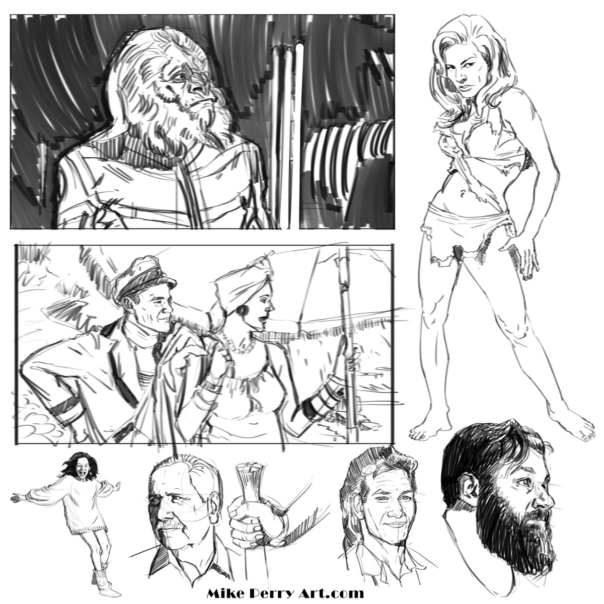 More studies and Sketching.  Every time I don't warm up, I regret it.
