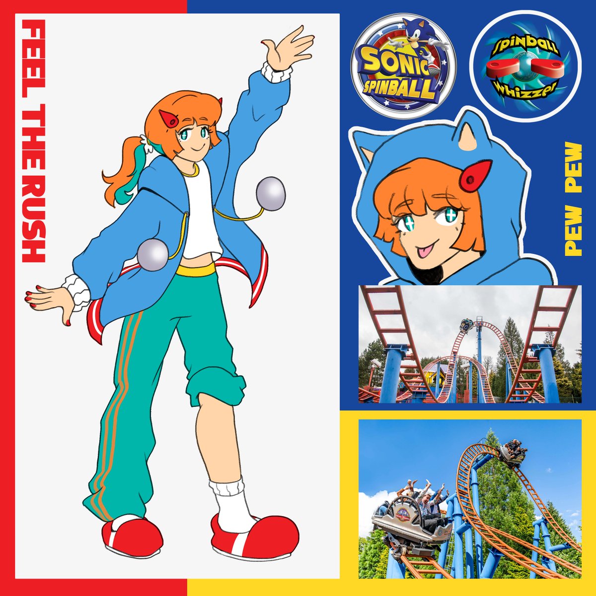 charizardpose's tweet photo. [oc] next up for my rollercoaster gijinkas is the funny pinball machine !! 👾

i gave names of a few random rides to close friends to decide who i should design next &amp; she was the winner! idk if ill design any more before artfight starts, but ill definitely continue after~ ❤️💛💙 https://t.co/hGb7lePN6v