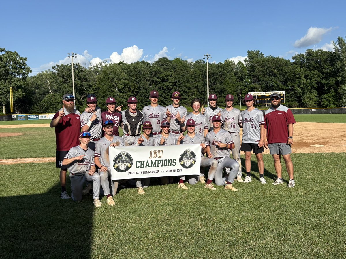 MN Prospects Baseball Tournaments (@minnprospects) on Twitter photo Congratulations to 16U Champions <a href="/MASH__BASEBALL/">MASH Baseball</a> 2027 Black National.
#ChampionshipSunday #ProspectsSummerCup Congratulations to 16U Champions <a href="/MASH__BASEBALL/">MASH Baseball</a> 2027 Black National.
#ChampionshipSunday #ProspectsSummerCup