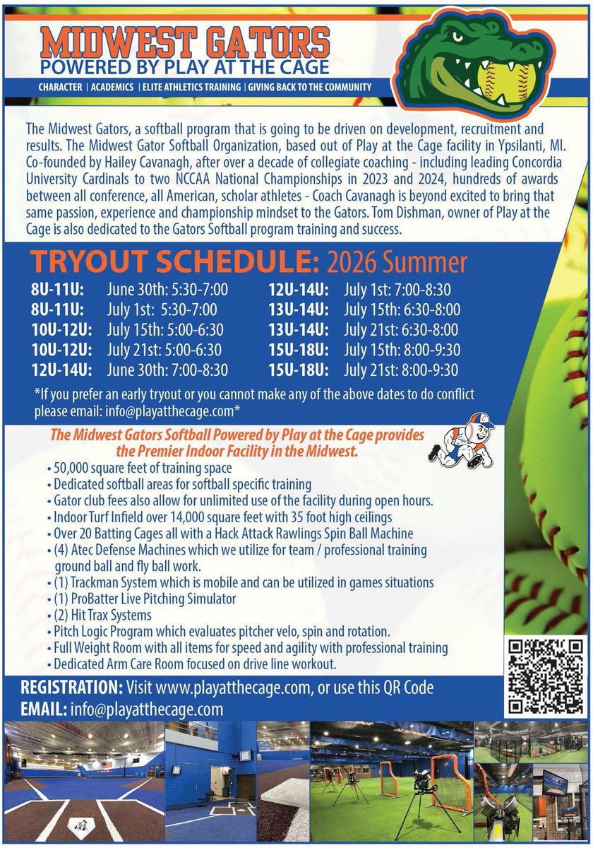 MIDWEST GATORS 🥎🐊

Join us for the first day of tryouts tomorrow! Follow our Facebook and Instagram for more info!

Register: motorcityhitdogswestside.com/gatorstryout