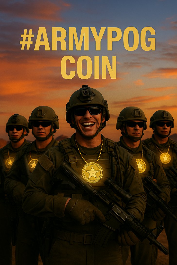 Army_POG_COIN's tweet photo. 📷Airdrop? No.
This is an airborne operation.
$POG isn’t dropping—it's invading.
Join the force on #Solana and ride the wave.
📲 https://t.co/zDRQM66Z3m
#ArmyPOG #CombatCrypto #MemeSeason #SupportTheSupport https://t.co/RrspgSUsxC