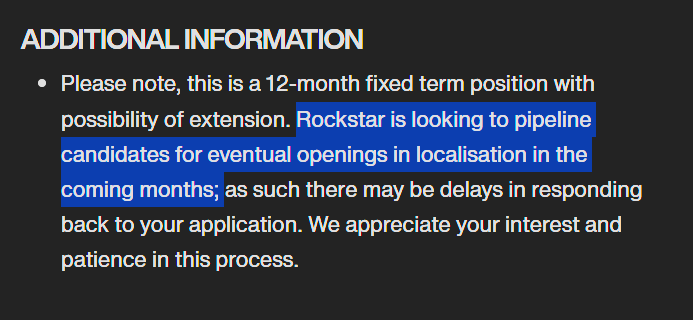 Just in case you're upset your country isn't featured, this shouldn't be representative of their marketing plans. Anyway, it does seem they will be opening up more roles for other countries in the near future: