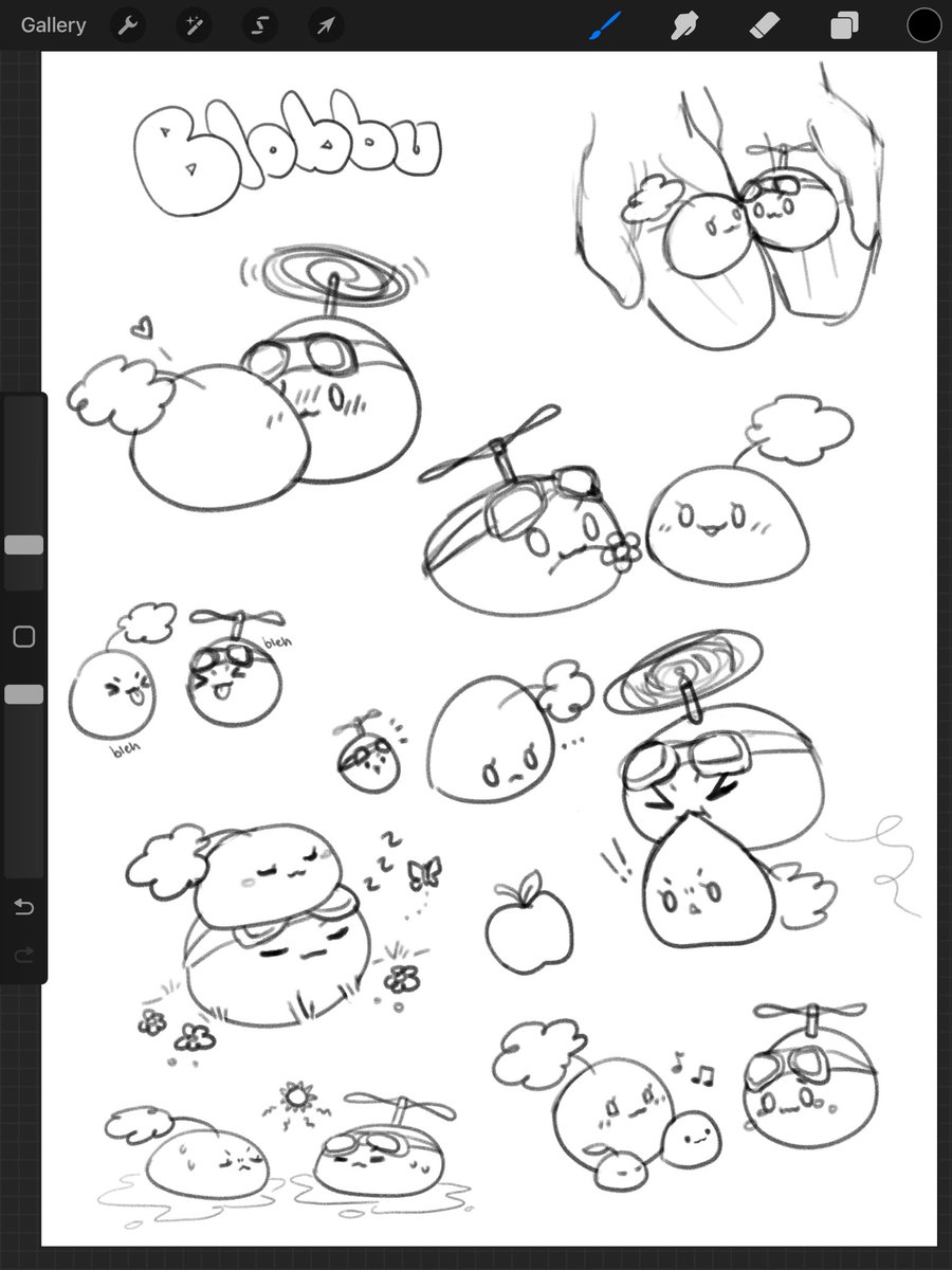 honeypipsapple's tweet image. real blobbu hours