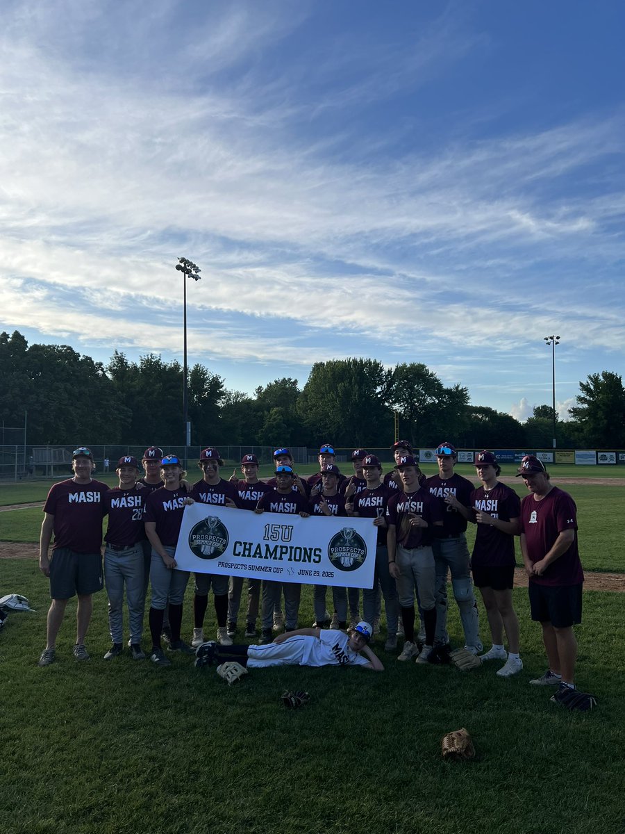 MINNPROSPECTS's tweet photo. Congratulations to the 15U champions @MASH__BASEBALL National Black 2028. 
#ProspectsSummerCup #ChampionshipSunday https://t.co/JgyooTbdPp