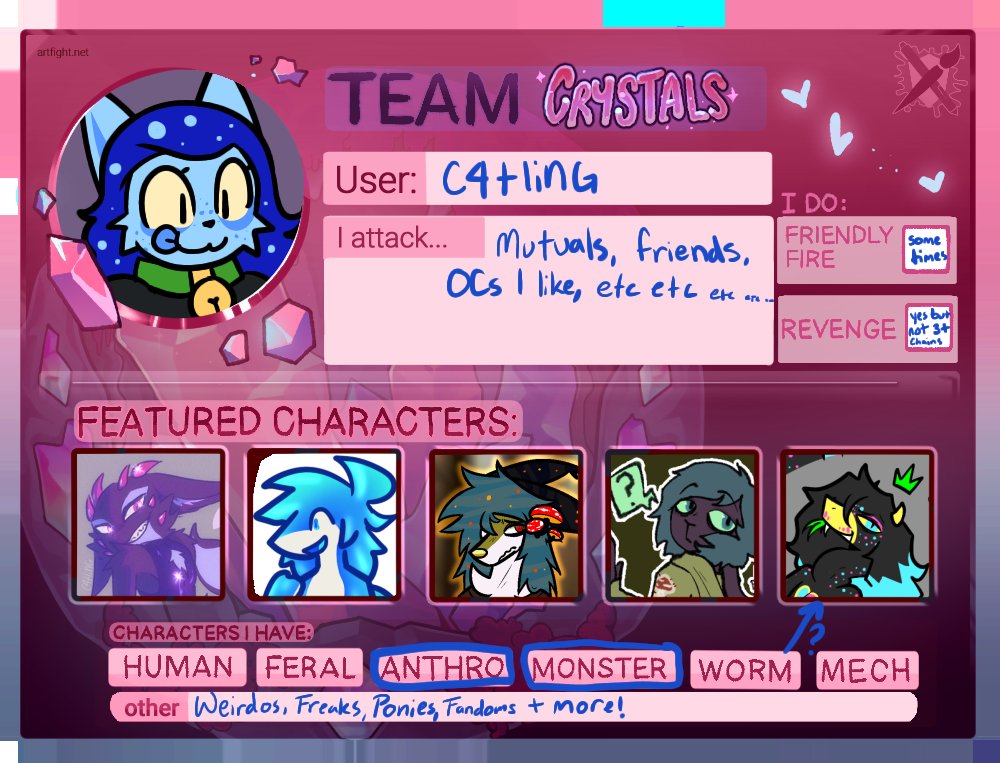 c4tling_'s tweet image. #artfight2025 ! two days! whos gonna get beaten up.